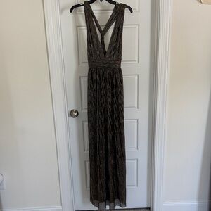 Black metallic dress